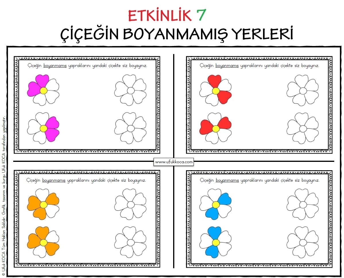 1 Sinif Cizgi Calismalarindan Once Yapilacak Etkinlikler 30 Sayfa